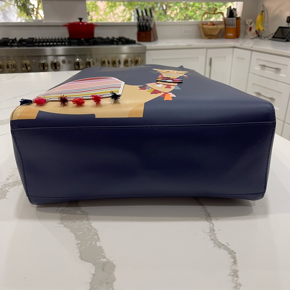 Kate Spade Navy Tote with Colorful Camel Design - Picture 7 of 16
